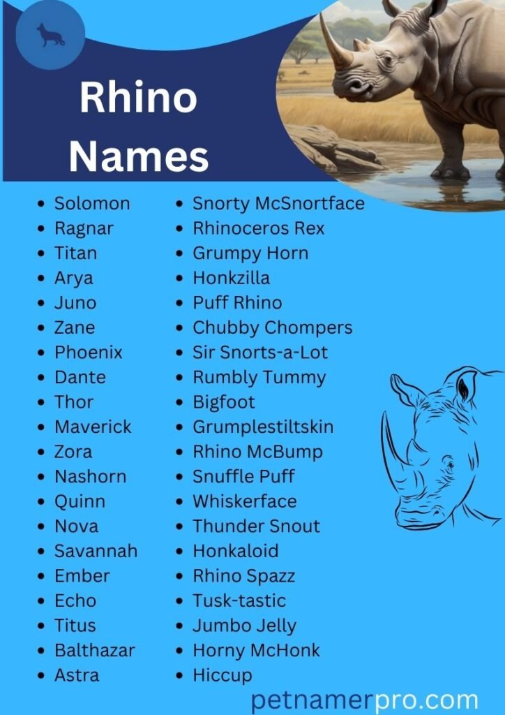 Best Rhino Names with Meaning